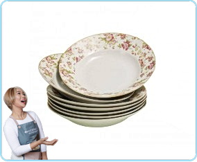 BA179 Melati 6 Pcs Piring Makan 9 inch